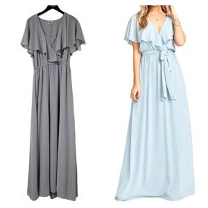 Show Me Your MuMu Audrey Maxi Dress Steel Blue Bridesmaids Dress Size XXL